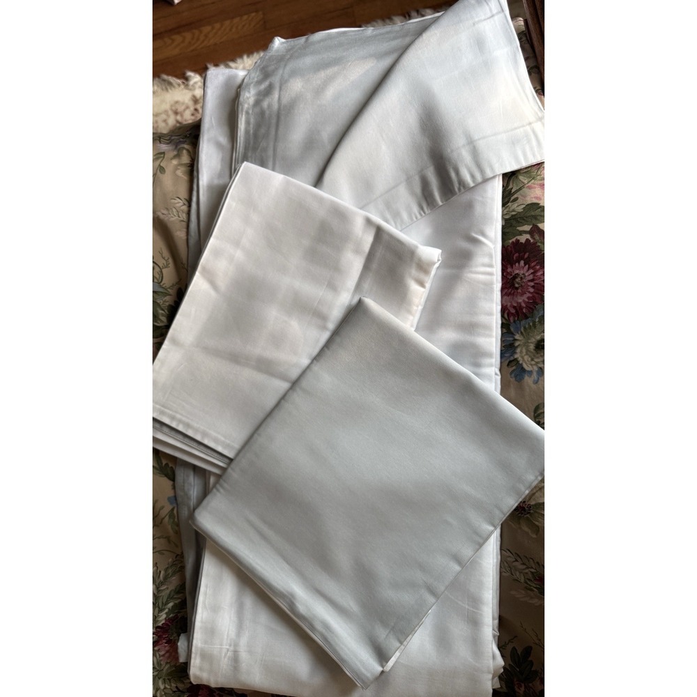 NEW Frette King Duvet Set White-Grey. Duvet And 2 Pillowcases